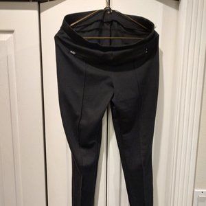 Mine: Comfortable Black Pant Leggings with Fake Pocket Zippers In The Back